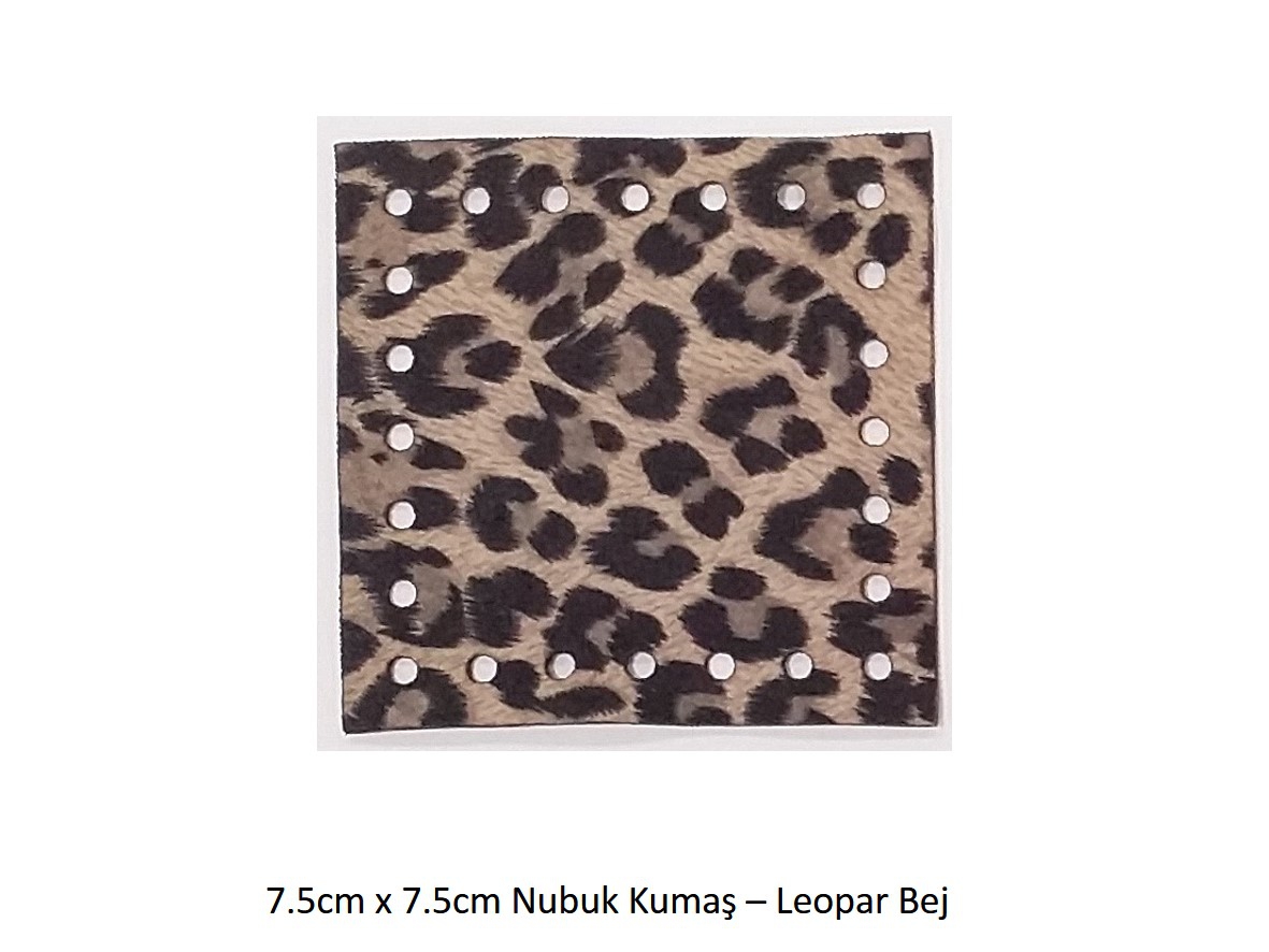 7.5x7.5 Nubuk Kumaş 801-Leopar Bej