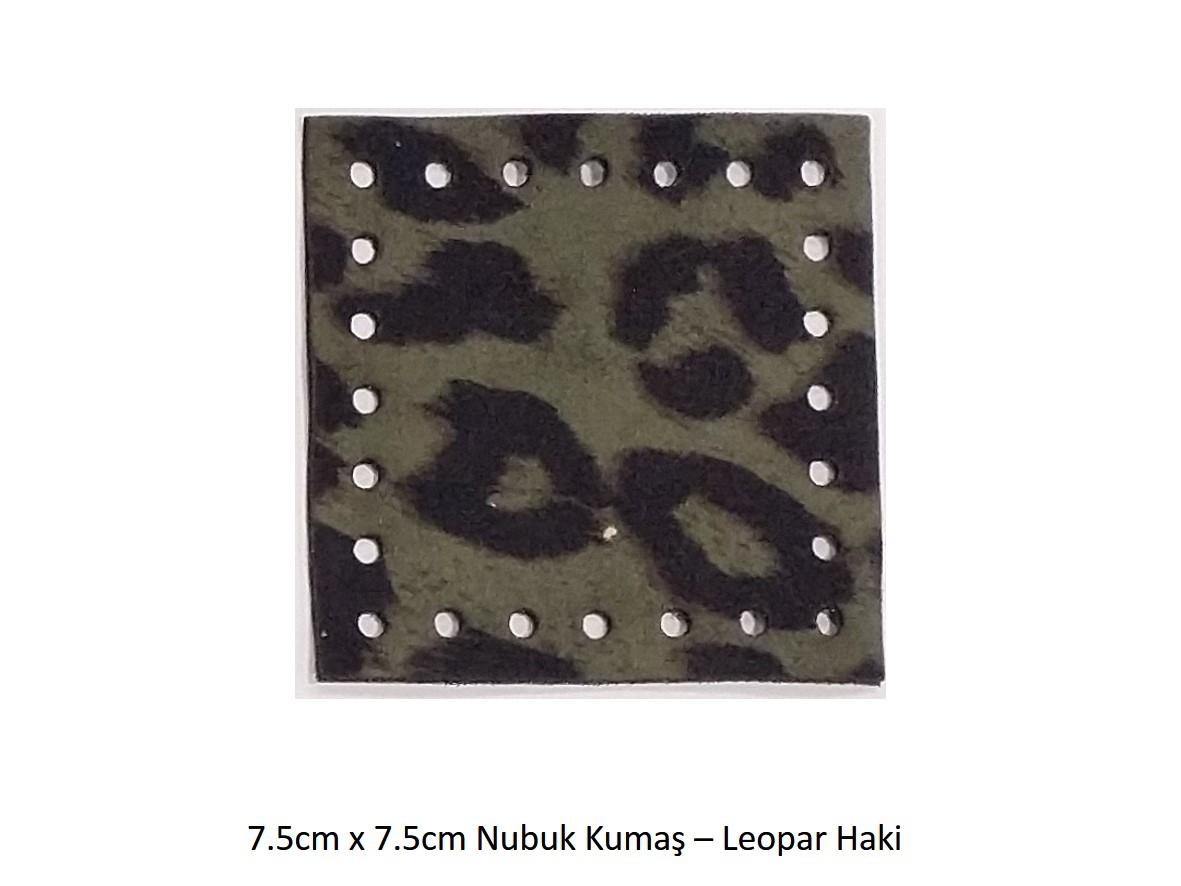 7.5x7.5 Nubuk Kumaş 803-Leopar Haki